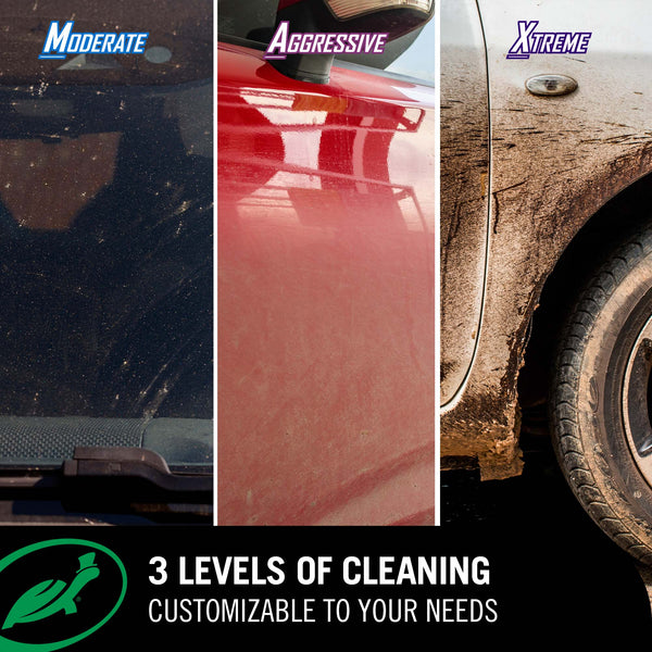 Three levels of cleaning power from moderate to extreme for the wash best suited to your needs